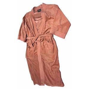 VTG 80's After Hours by Diplomat Men’s Velour Robe One Size Fits All‎ Bronze EUC